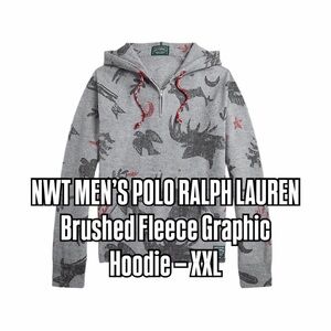NWT POLO RALPH LAUREN
Brushed Fleece Graphic Hoodie